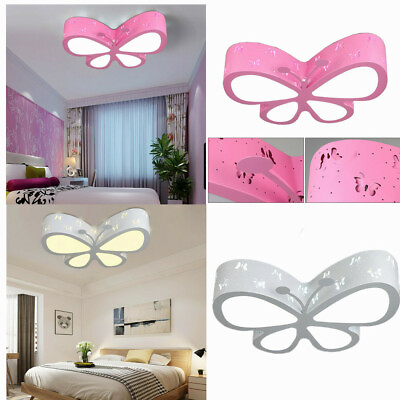 #ad Modern Kids Room Ceiling Light Ceiling Fixture Acrylic Butterfly Chandelier 48W $65.84