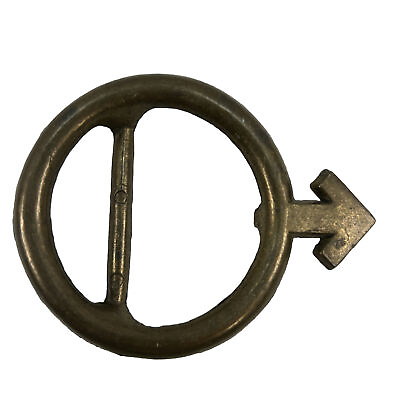 #ad Circle Arrow Bronze Fashion Belt Buckle Unique Rare Find Broken Tip Read $19.99