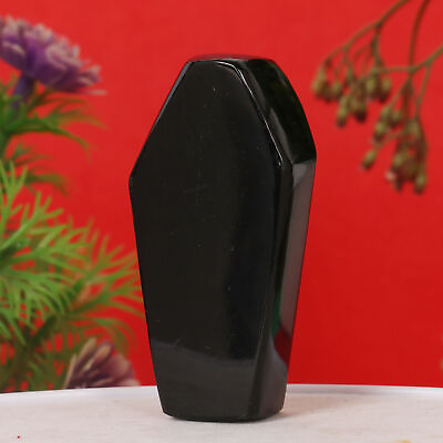 #ad Fantastic 204Ct. Natural Black Tourmaline Coffin Statue For Room Decor amp; Gift $33.24