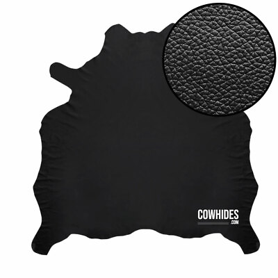 #ad Cowhides.com Meridian Black Leather Hide 1 Hide 6.5 FT x 7.5FT for Automotive $465.00