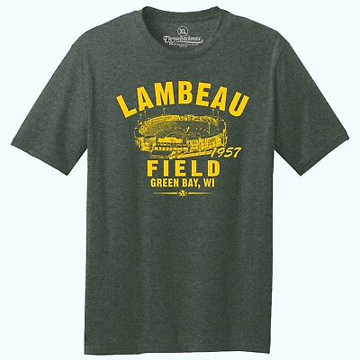 #ad Lambeau Field 1957 Football TRI BLEND Tee Shirt Home of Your Green Bay Packers $22.00