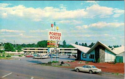 #ad Show Low AZ Arizona PORTER HOUSE MOTEL RESTAURANT Roadside ca1960#x27;s Postcard $5.05