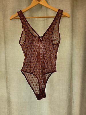 #ad Palindrome Bodysuit Womens Medium Mesh Primrose Gold New With Tags RRP £69 GBP 21.99