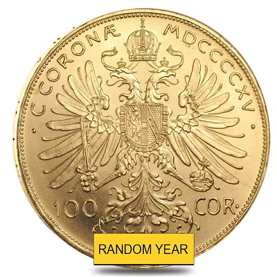 #ad 100 Corona Austrian Gold Coin AU BU Random Year $2314.79