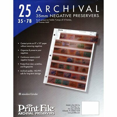 #ad Print File 35mm Archival Storage Pages for Negatives 25 Pack $8.99