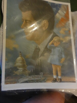 #ad JFK High Quality 14quot; X 11quot; Art Print paper quot;Last Salute To The President.quot; 1964 $7.55