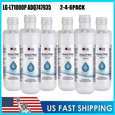 #ad 6 4 2 PACK LG LT1000P ADQ747935 Refrigerator Water Filter Replacement USA $55.00