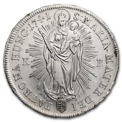 #ad 1741 K B Kingdom of Hungary Maria Theresa Silver Thaler AU $644.13
