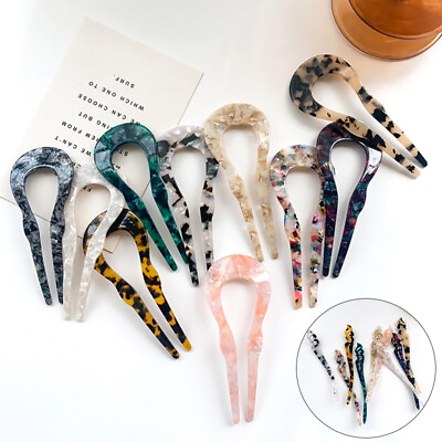 #ad U Shaped Hairpin French Style Hair Stick Hair Pin Hair Fork Stick Pins for Women C $3.79