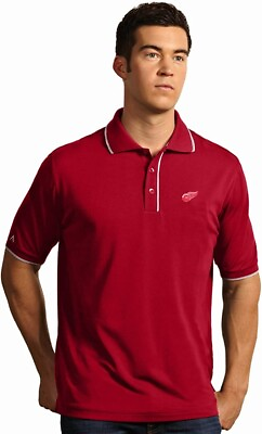 #ad Antigua Men#x27;s Detroit Red Wings Elite Xtra Lite Polo Shirt Dark Red Large $24.99