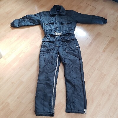 #ad Vintage Youth Northern Summit Coverall Snowsuit Snowmobile Suit Small 34 36 Navy $59.95