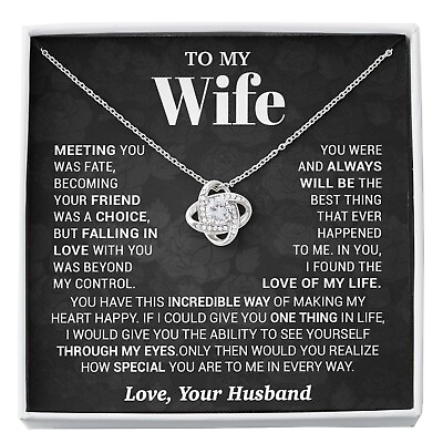 #ad To My Wife Necklace Meeting You Was Fate Love Your Husband Best Necklace $34.99