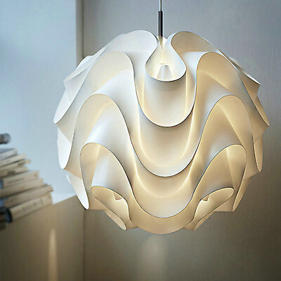 #ad NEW Acrylic Pendant Lamp Ceiling Light Fixtures White Ball Shade Hang W E27 Bulb $63.84