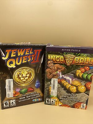 #ad PC puzzle game CD Rom lot of 2 jewel quest 2 amp; inca ball $6.50