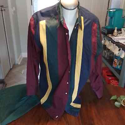 #ad Roundtree amp; Yorke XL Long Sleeved Multicolored Button Down $15.00