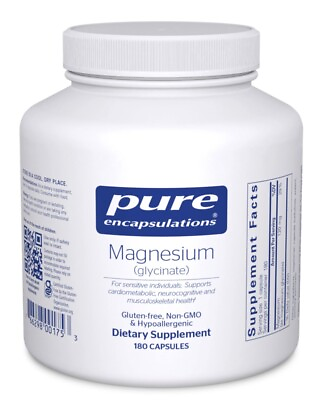 #ad Pure Encapsulations Magnesium Glycinate 180 Caps Exp 08 26 $42.99