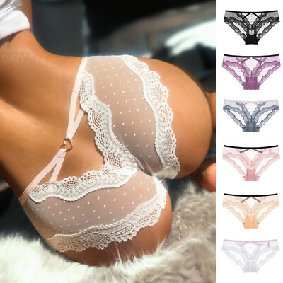 #ad 6 Pack Womens Sexy Lace Underwear Panties See Through Sexy Lingerie Panty $7.99