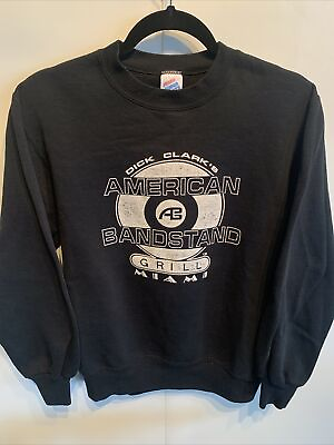 #ad Vintage 80’s Dick Clarks American Bandstand Grill Miami Sweater Small Black $34.95
