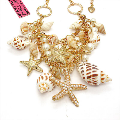 #ad Women Charm Starfish Conch Pearl Fashion Pendant Lady Jewelry Chain Necklace $3.95