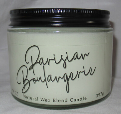 #ad Kirkland#x27;s Natural Wax Blend 14 oz Jar 3 Wick Candle PARISIAN BOULANGERIE $34.60