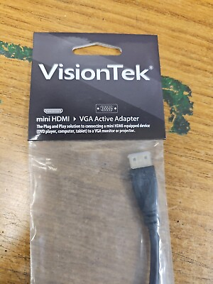 #ad NEW VisionTek Mini HDMI to VGA Active Adapter M F 900743 L5 8 54 $13.99