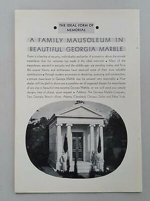 #ad 1930 Georgia Marble Building Material Mausoleum Vintage Magazine Print Ad $9.99