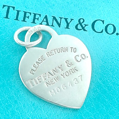 #ad Tiffany amp; Co. Return to Tiffany Heart Tag Pendant Top Sterling Silver 925 $129.47