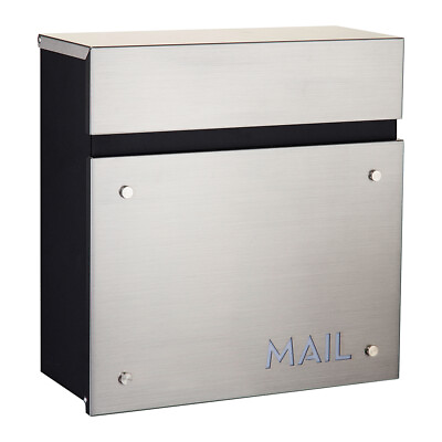 #ad OPEN BOX Wall Mount Locking Mailbox The Dalton SS 14.25quot;H x 14quot;W x 5.75quot;D $49.00