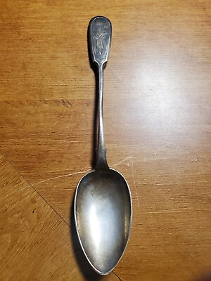 #ad Antique Russian 84 Zolotnik Silver Spoon .875 Fine $45.00