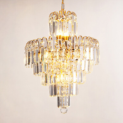 #ad Luxury Crystal Lamp Chandelier Pendant Ceiling Light Hanging Lighting Fixture US $41.80