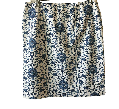 #ad Lauren Ralph Lauren Oriental Floral Skirt Stretch Lined Women#x27;s Size 8 New $21.00
