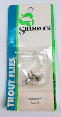 #ad Shamrock Trout Flies Pack of 2 Mosquito Size 18 $6.99