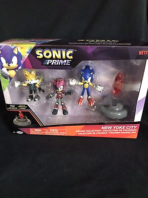 #ad Sonic The Hedgehog Prime Rose Tails Prism Shard New Yoke City Figure 3 Pack Set $24.00