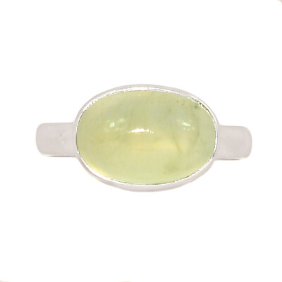 #ad Natural Prehnite 925 Sterling Silver Ring Jewelry s.9 CR23848 $15.99
