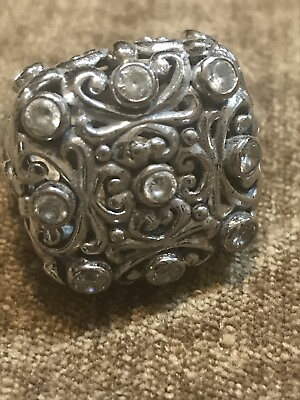 #ad Ornate Square Sterling Ring $34.00
