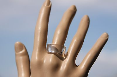 Clear cocktail lucite resin plastic ring.Size 789.25. . A1 $4.99