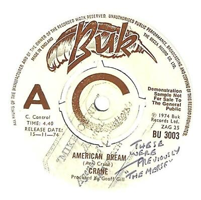 #ad Crane American Dream Promo UK 7quot; Vinyl Record Single 1974 BU3003 Buk 45 EX GBP 3.59