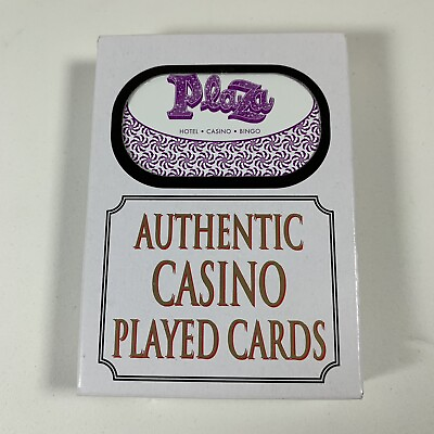 #ad PLAZA Las Vegas Playing Cards Casino Played Used Corner Cancelled $8.46