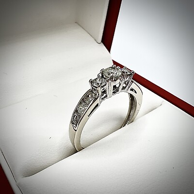 #ad 1.0 CT Round Diamond Engagement Ring GAL Certified 14K White Gold $1630.00
