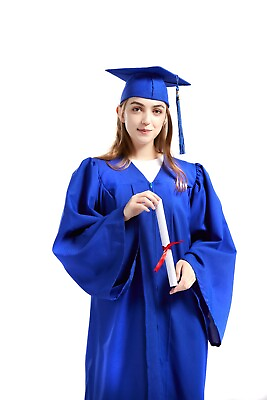 #ad Graduation Cap and Gown with 2024 Tassel for College or High School Unisex Blue $21.79