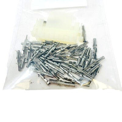 #ad Pack of AMP Crimp Pin Contact Tin with Connector Housing $9.57