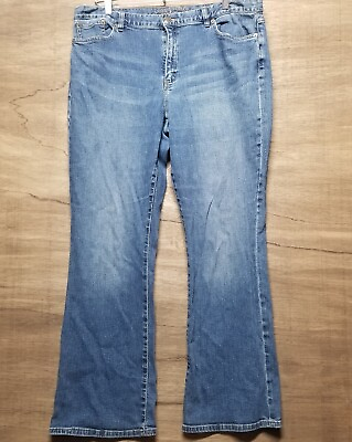 #ad Lauren Jeans Co. Womans Size 16 High Rise Boot Cut Blue Ralph Lauren $12.74