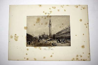 #ad 1911 Photogravure Print PLACE ST. MARC by Francesco Guardi $49.48