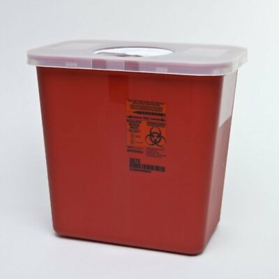 #ad Sharps Disposable Biohazard Container 2 Gallon Red #8970 $11.59