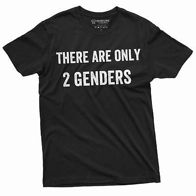 #ad Men#x27;s There are only 2 genders T shirt Papa dad grandpa gift LGBT tee shirt $17.47