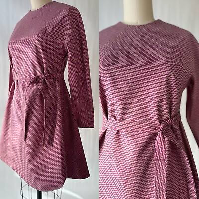 #ad Rare 70s Marimekko For Design Research Scalloped Hem Mini Dress Size 34 XS S $250.00