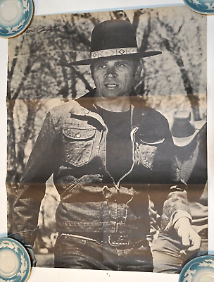 #ad Vintage Tom Laughlin Cowboy Movie Poster The Return of Billy Jack 27quot; by 21quot; $13.96