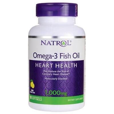 #ad Natrol Omega 3 Fish Oil Lemon 1000 mg 90 Sgels $8.47