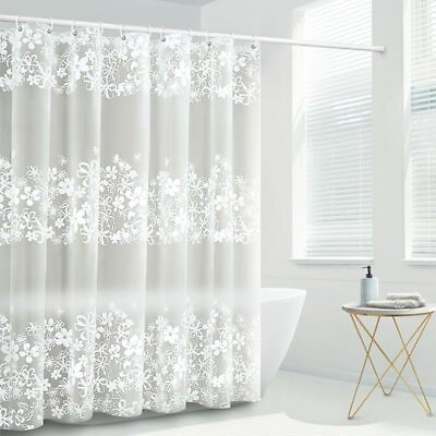 #ad TOBYWEN Shower Curtain Liner PEVA Frosted Flower Frosted flower $10.64