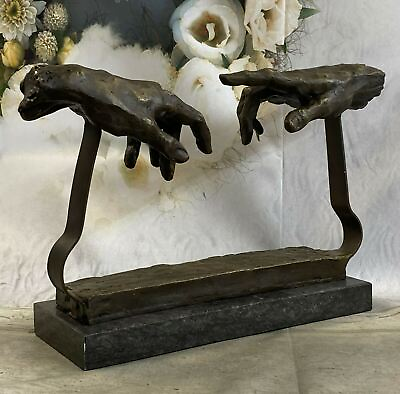 #ad Handcrafted Salvador Dali Reaching Hands Museum Quality Bronze Sculpture Artwork $199.50